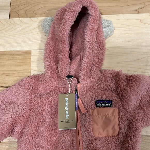 NWT Patagonia Baby Furry Friends Fleece Bunting - Picture 2 of 5